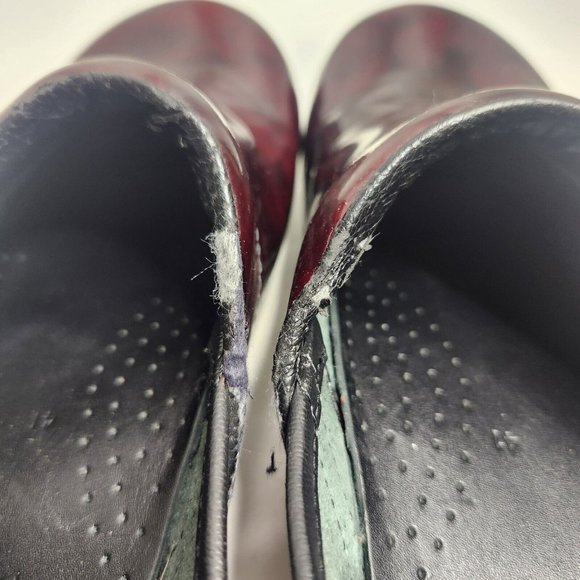 Dansko Professional Clog Shoes EU 41 US 10.5/11 Red Burgundy Leather Shoes - Picture 9 of 9